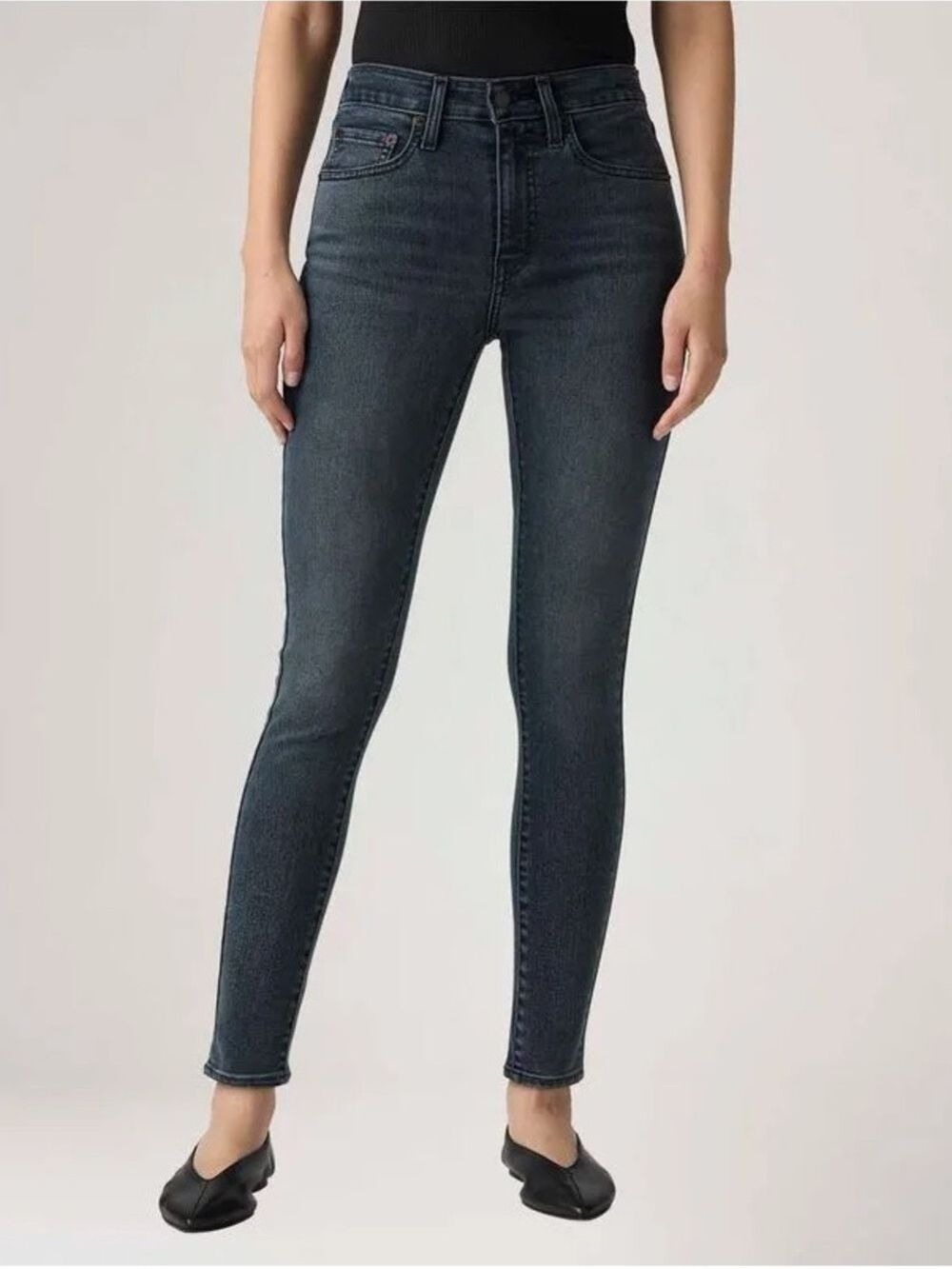 Levi's 721 High-Rise Dark Wash Skinny Stretch Denim Jeans